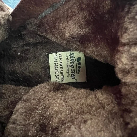 Spring Step Women’s Genuine Leather Dark Brown Suede Tall Boot Vegan Fur Sz. 38 - Picture 13 of 14